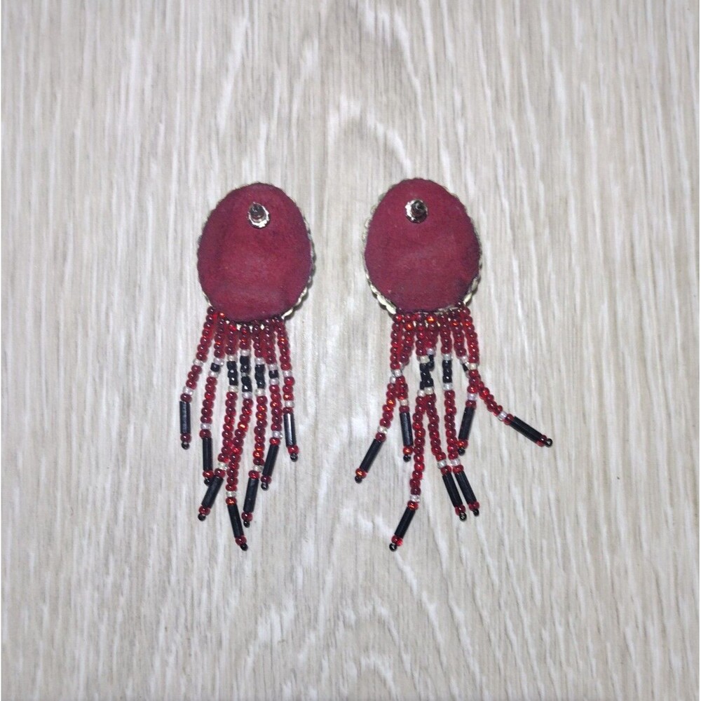 Handcrafted Native American-Style Earrings - Picture 4 of 5